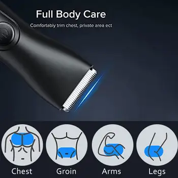 男性用ボディヘアトリマーボールシェーバー、敏感な部分用脱毛ビキニトリマー股間&ボディシェーバーグルーマーアームひげカミソリ 10 best sales 経絡トリマー - №2