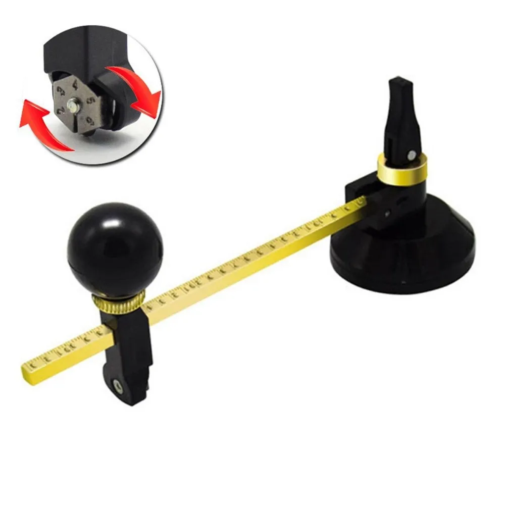 Six Wheel Glass Circle Cutter 20/40/80/100cm with Suction Cup Glass Hole Cutter Multi-Function Adjustable Suction Cup Cutter