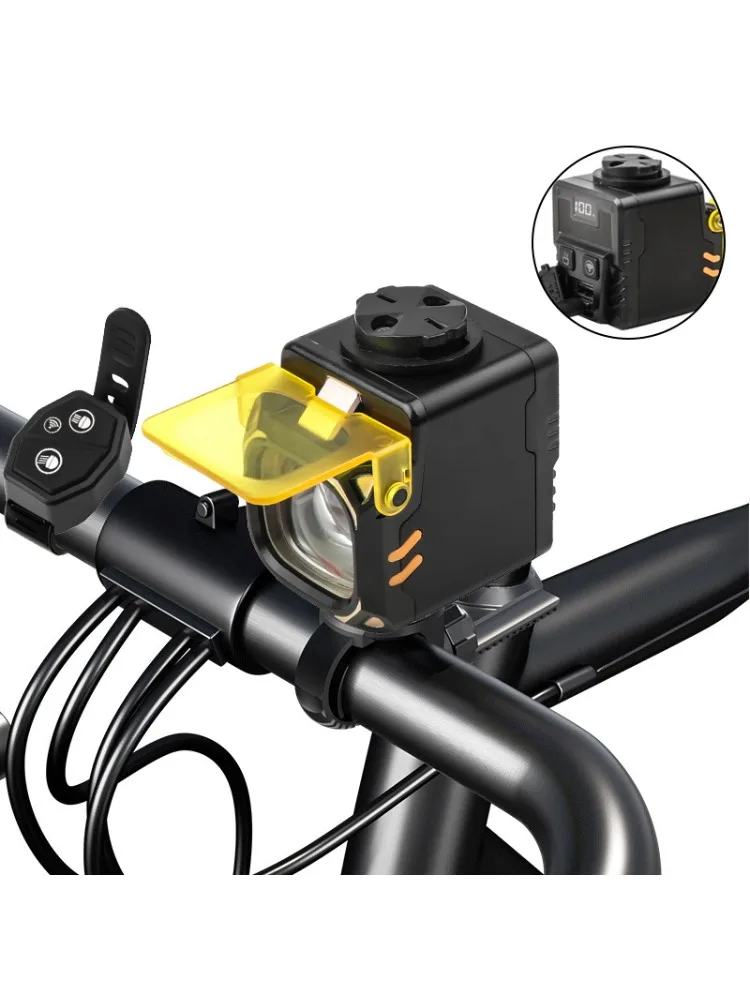 AliExpress Q05 Multifunctional MTB Bike Light Rechargeable Waterproof Remote Control White Red Blue led Light Outdoor Cycling