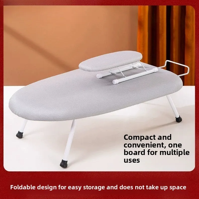 Ironing Board Household Folding Small Desktop Electric Iron, Ironing Pad, Ironing Shirt Board Rack