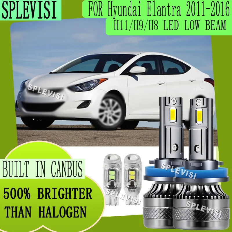 

for Night Driving Safety Durable Built in Canbus IP18 Waterproof LED Low Beam For Hyundai Elantra 2011 2012 2013 2014 2015 2016