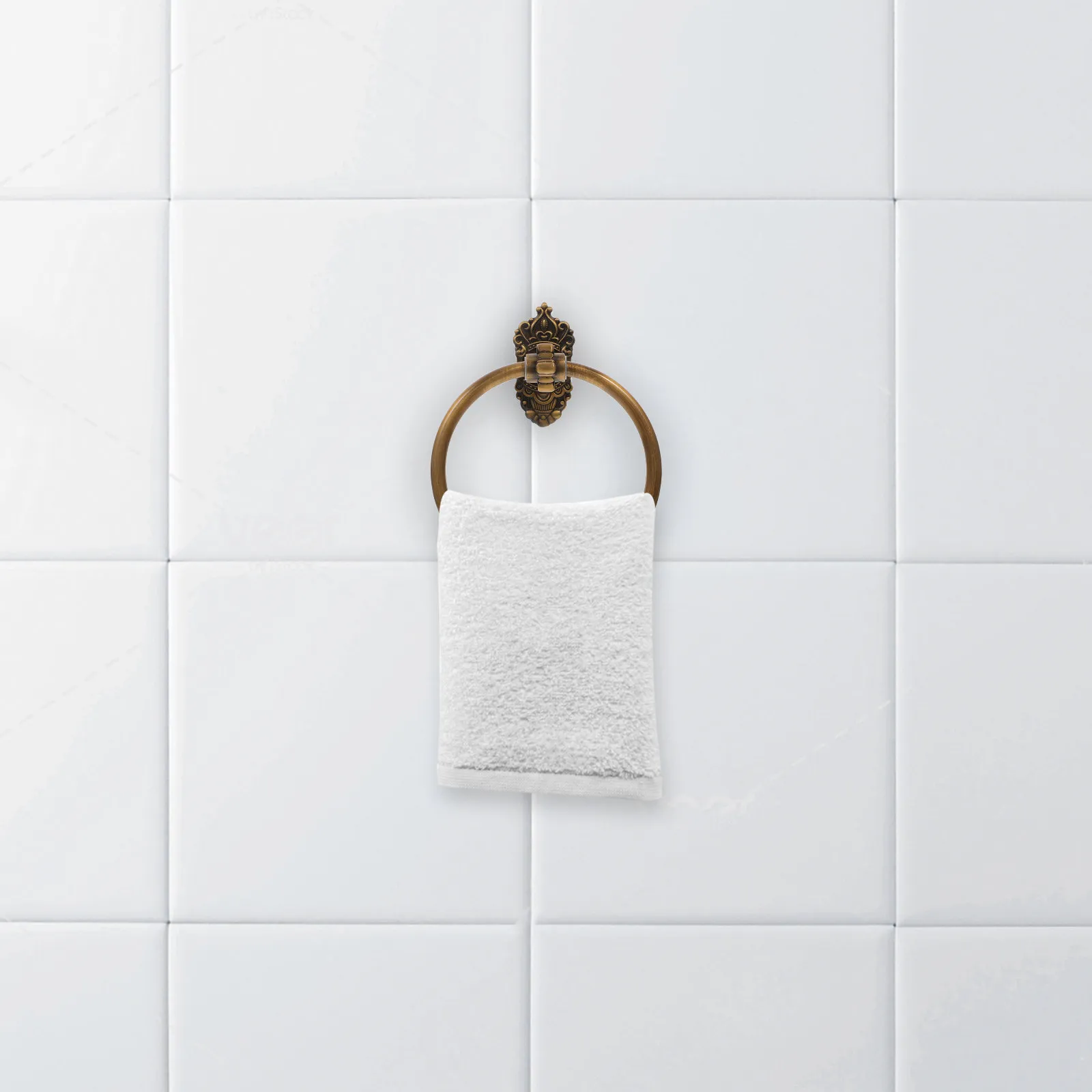 

Алюминиевое круглое кольцо для полотенец в европейском стиле, настенное крепление, фурнитура для ванной комнаты, для полотенец для рук, банных полотенец, кухонных тряпок, в деревенском стиле