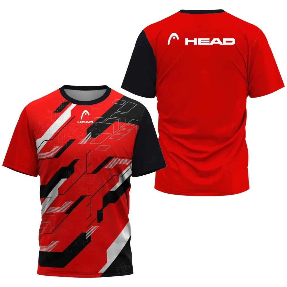 Head Brand - Men\'s Quick Drying T-shirt, Badminton Uniform, Table Tennis Shirt, Breathable Sports Training T-shirt, Loose Oversi