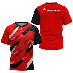 Head Brand - Men's Quick Drying T-shirt, Badminton Uniform, Table Tennis Shirt, Breathable Sports Training T-shirt, Loose Oversi