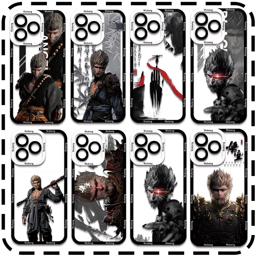 Black Myth Wukong Phone Case For VIVO Y28 V30e Y75 Y03 Y36 Y100 Y17s Y76 Y22s Y16 Y50 Y21 Y20 V29 V23e V21e 5G Transparent Cover