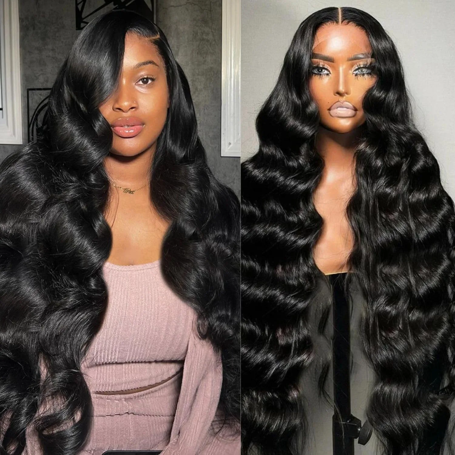 

30 40 дюймов 13x4 объемная волна парики фронта шнурка человеческие волосы предварительно выщипанные 200% плотность 13x6 Hd прозрачный парик фронтальной части шнурка человеческих волос