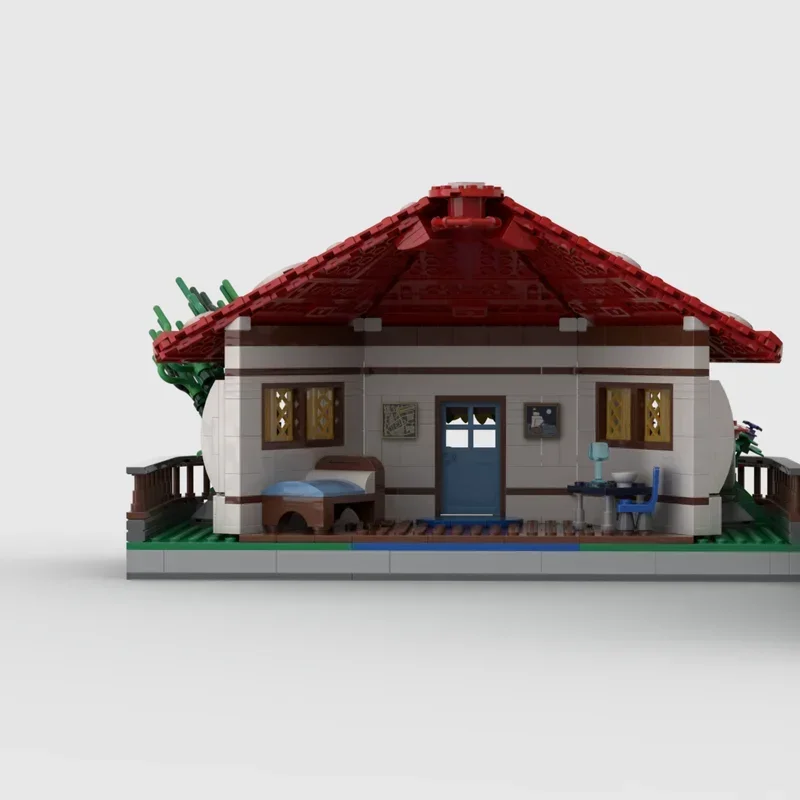 City Street View Modello Moc Mattoni da costruzione Modello di casa dei funghi Tecnologia Blocchi Regali Natale Costruzioni Giocattoli Assemblaggio fai-da-te