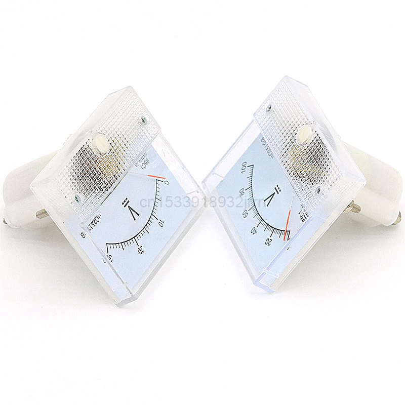 1Pcs 85C1-V DC Analog Panel Voltmeter Ammeter Amp Volt Meter Gauge 85C1 1V 2V 3V 5V 10V 15V 20V 30V 50V 75V 100V 300V 400V 500V