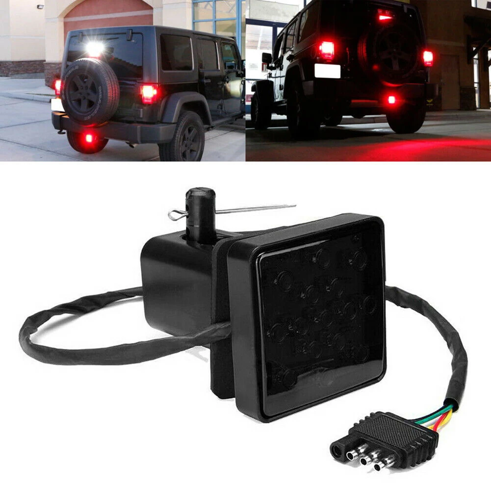 

Lamp LED Brake Light 12/15LED Fit 2 INCH Towing Hauling Hitch Cover Part Replace Replacement Trailer Vehicle Part