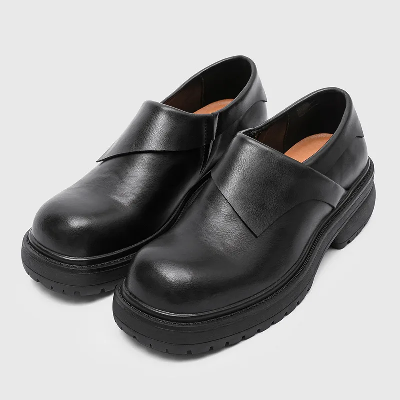 

2025 New Thick-Soled Heights-Increasing Big-Toe Men casual Commuting Business Weddings Couples Derby Shoes