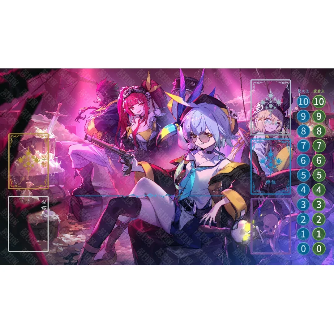 600x350mm Convient pour le tapis de jeu DIY Shadowverse EVOLVE Barbaros, Briny Convict, bordure renforcée de 2mm, tapis de jeu de cartes en caoutchouc simple