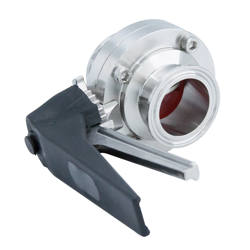 

Нержавеющая сталь SS316L, 25,4 мм, 1 дюйм, TC50,5 мм, санитарный класс, ручные клапаны-бабочки с тройным зажимом и пластиковыми ручками захвата