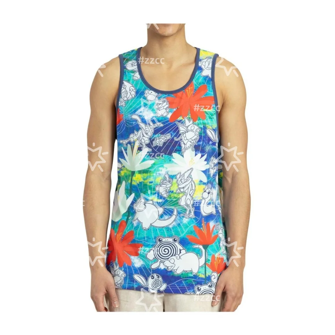 2026 Sunlit Marsh Pokémon Tropical Fitted Tank Top basketball jersey Summer Sports Men's T-Shirt Kid's Clothing Tee