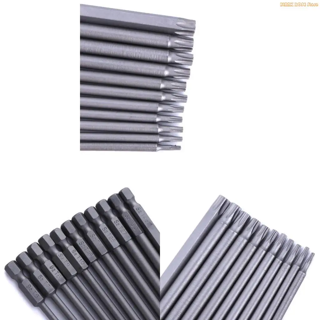K1AE Long Torx Head Tamper Proof Torx Bit Set 1/4