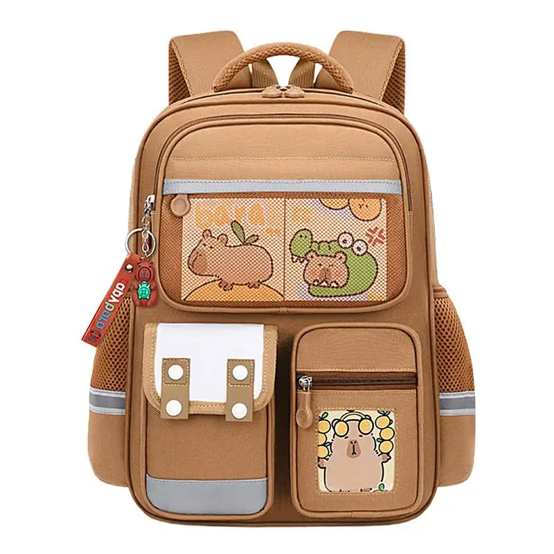 Capibara Student Schoolbag, Large-capacity Children Backpack.Girl Boy Kids Back To School Book Bags