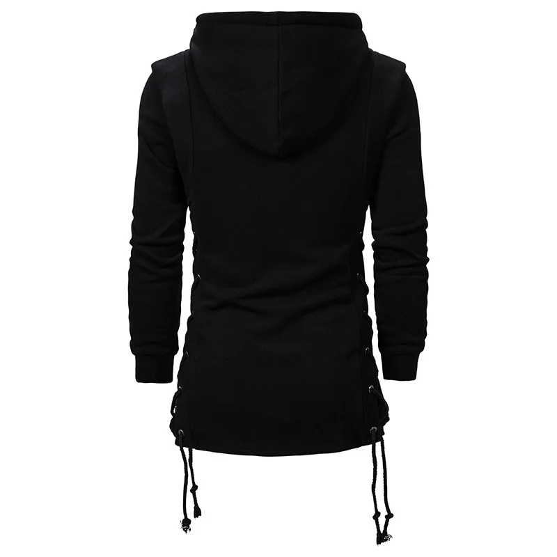 Frühling und Herbst Neue männer Mit Kapuze Zip Pullover Einfarbig Casual Hoodie männer Slim Pullover Jacke Tops – Detail 7