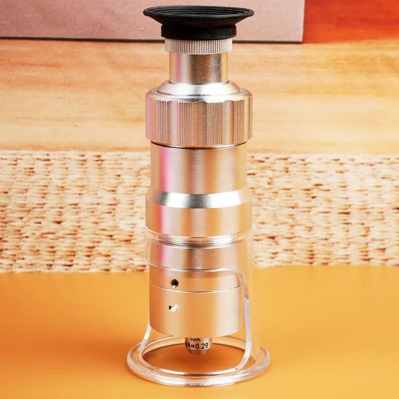 

Desktop magnifying glass 100x with led lamp reading microscope printing network textile stamp currency identification portable