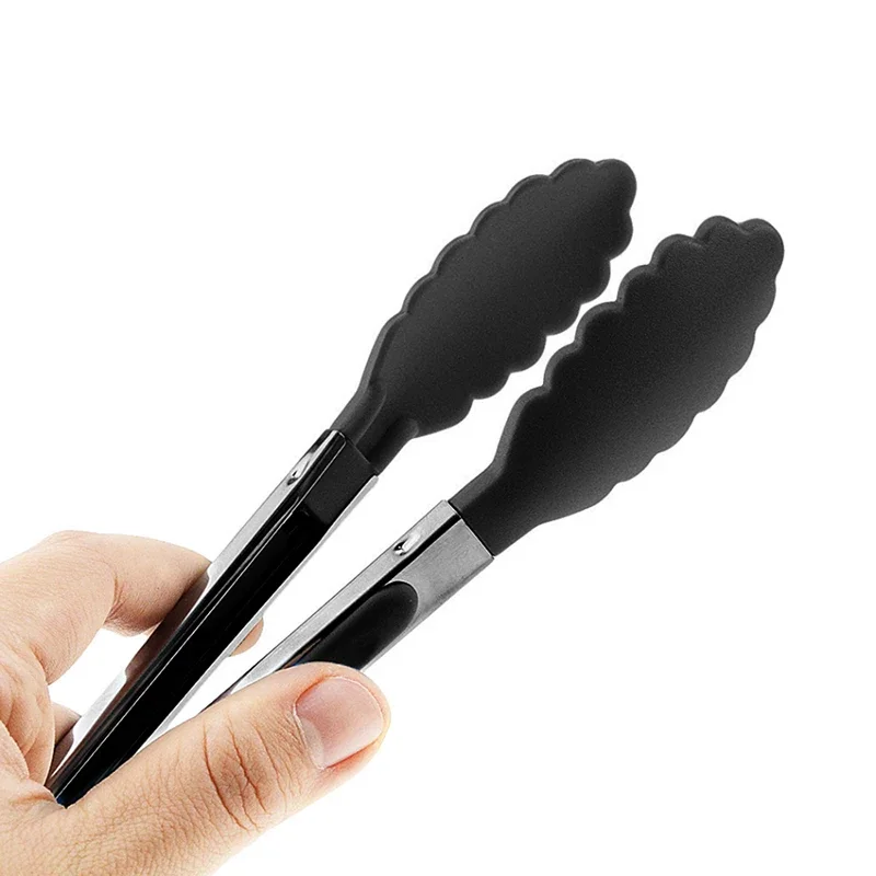 Chef Kitchen Tongs BBQ Kitchen Accessories Cooking Silicone Nylon Non-slip Cooking Tongs BBQ Salad Tools Utensils Kitchens Clip