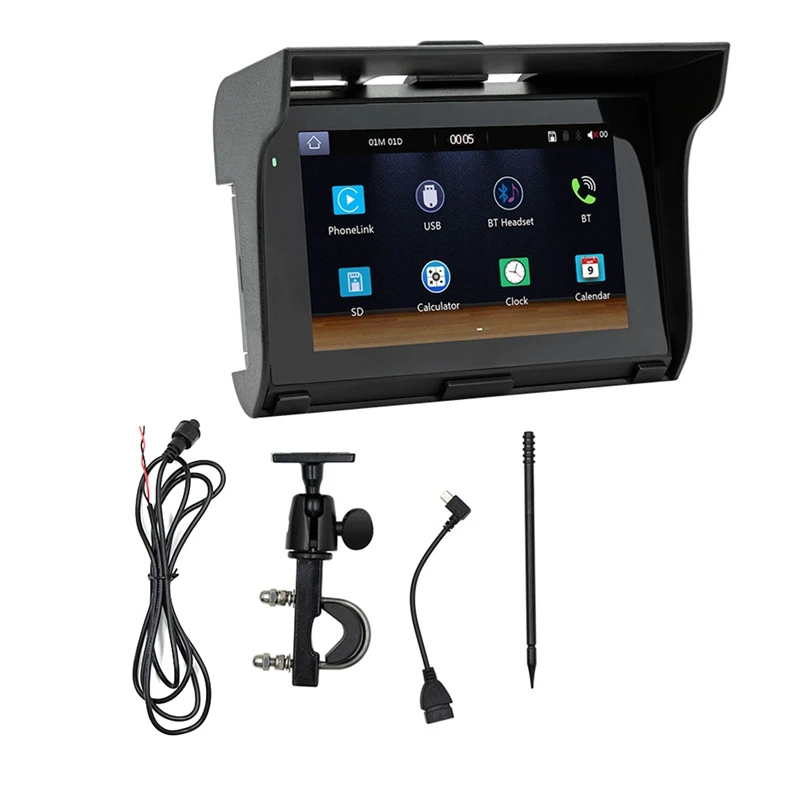 

5 Inch Portable Motorcycle LCD Display For Wireless Carplay Android Auto IP65 Waterproof Motorcycle Screen