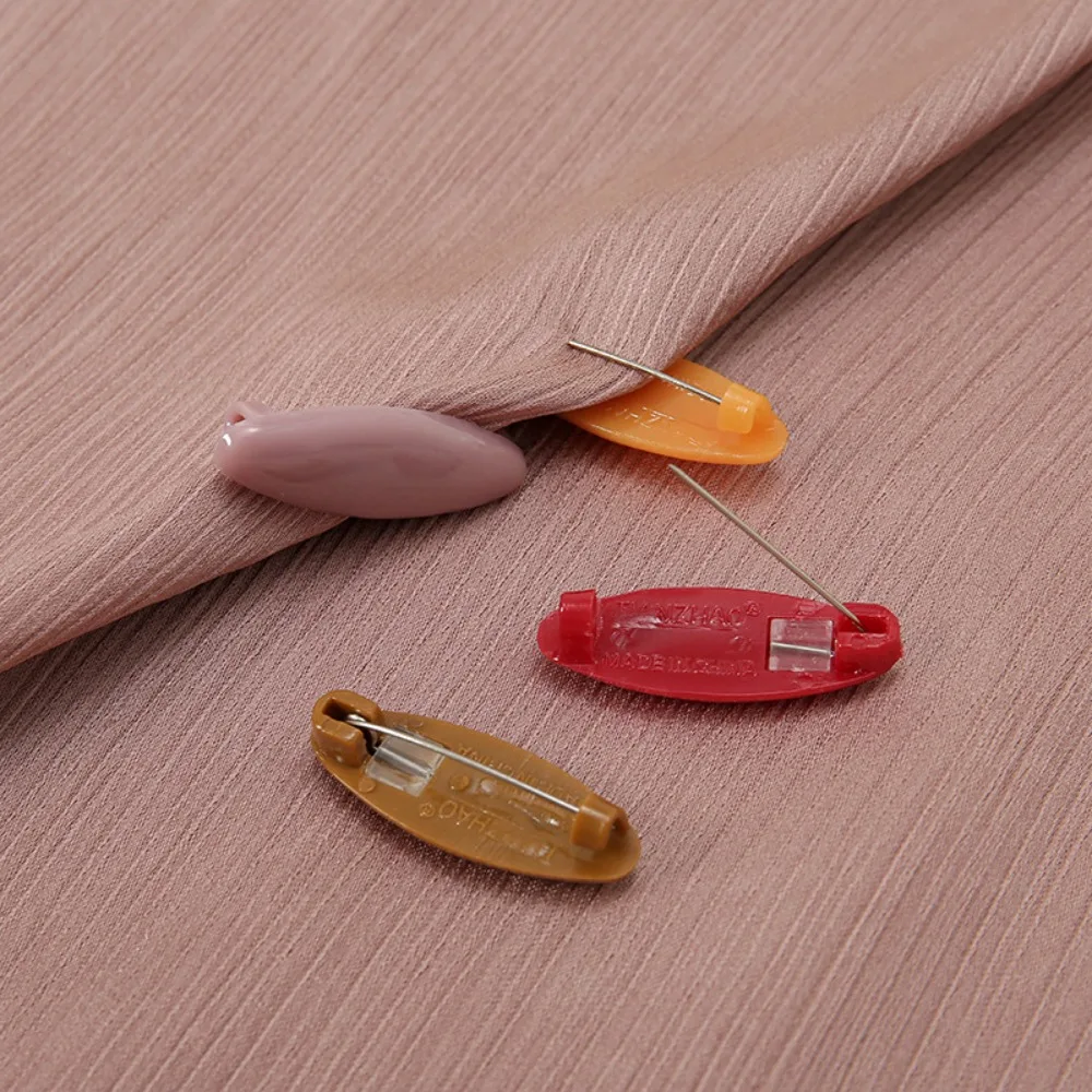 8pcs/set High Quality Solid Color Plastic Brooch Needle Fix Scarf Scarf Accessory Hijab Brooch Elegantly Brooch
