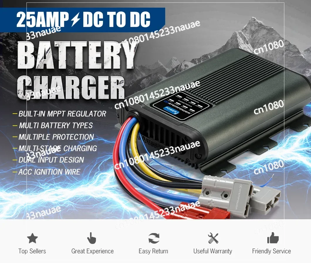 ATEM POWER 12V 25A DC To DC on-Board Battery Charger for AGM Lead Acid Lifepo4 Battery Charging