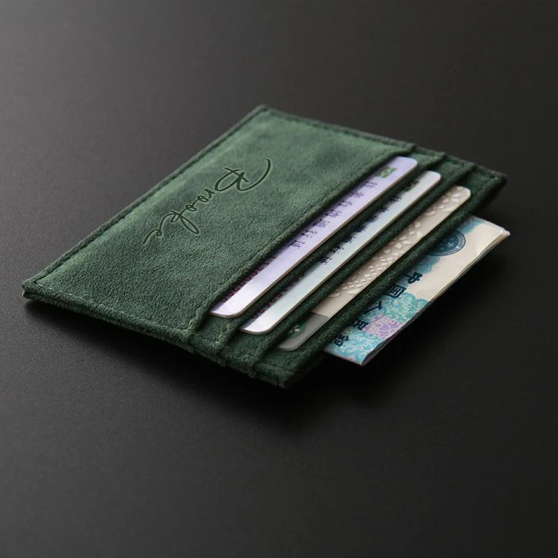 Customizable 3D Laser Engraved Name Personalized Women Men Wallet PU Faux Leather Fashion Design Simple Lightweight Card Wallet image 4