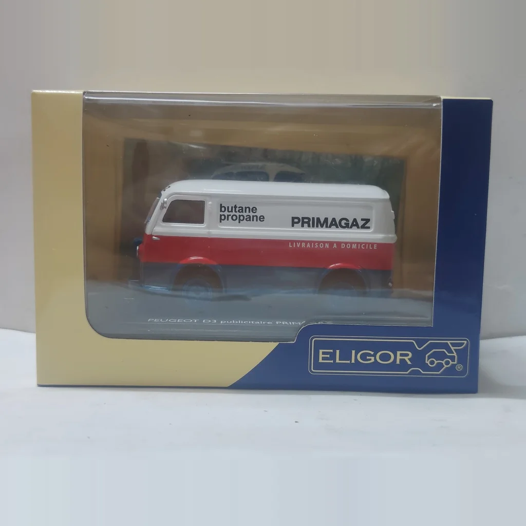 

Diecast 1:43 Scale ELIGOR PEUGEOT D3 Publicitaire PRIMAGAZ Alloy Car Model Collectible Toy Gift Souvenir Display Ornament