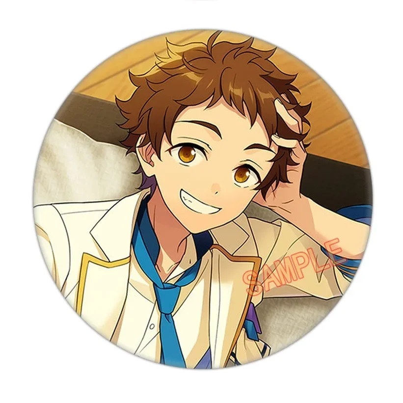 Ensemble Stars Trick Stars, Broche de insignia, mochila, Broche, Shoufuku, Ogres, Tsukinaga, Suou, Tsukasa, Koga, abonis, 58MM