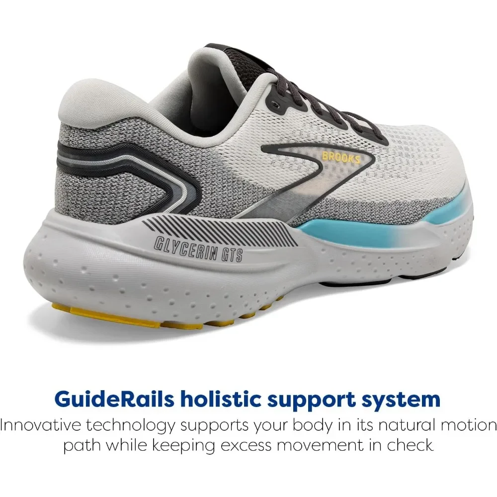 Brooks Glycerin GTS 21 Supportive Running Shoes Men's Casual Sneakers Lightweight Cushioned Cushioned Comfortable Jogging Shoes image 3