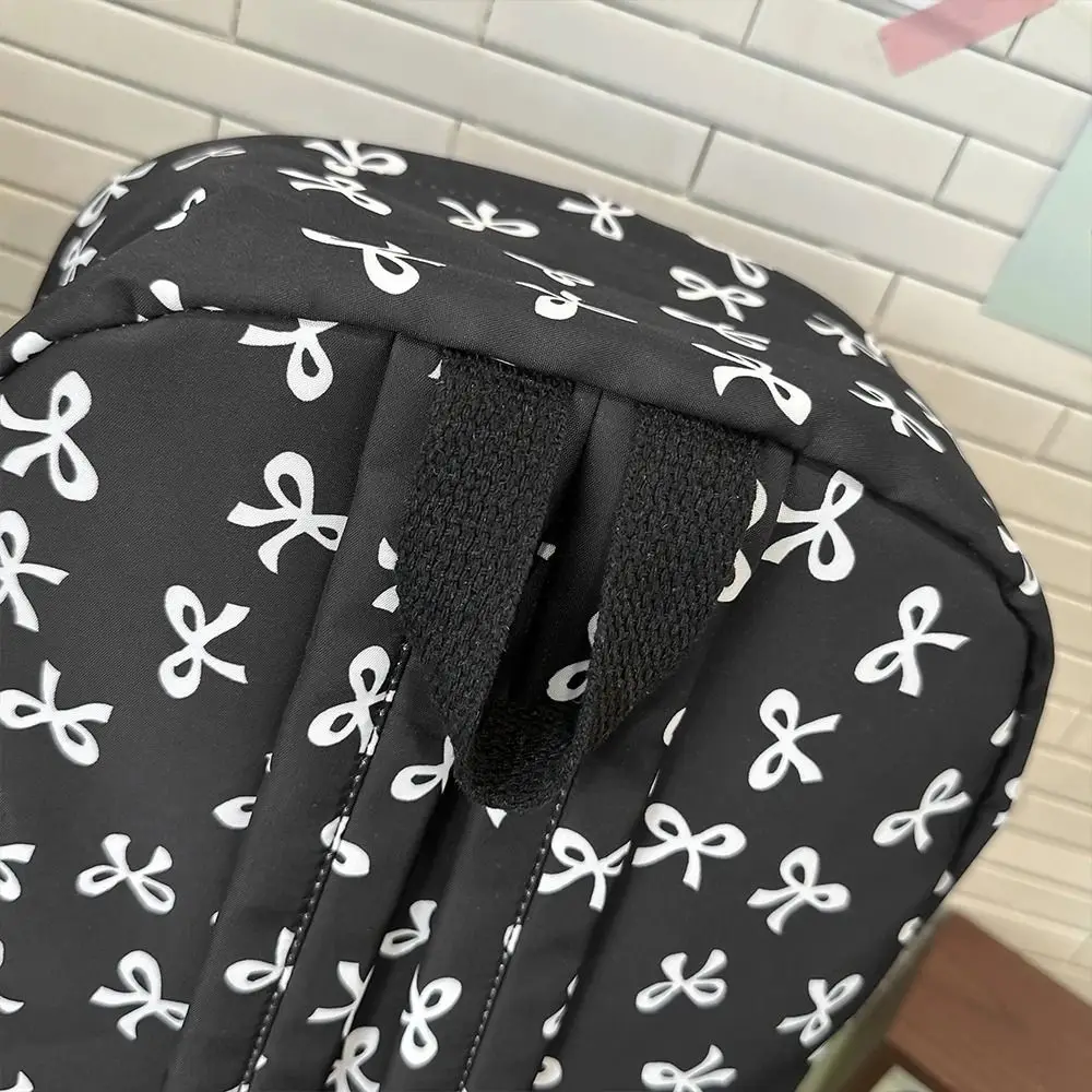 1Pcs Durable Lightweight Bow Backpack Large Capacity Nylon Teenagers Shoulder Bag Cute Students School Bag for Girls
