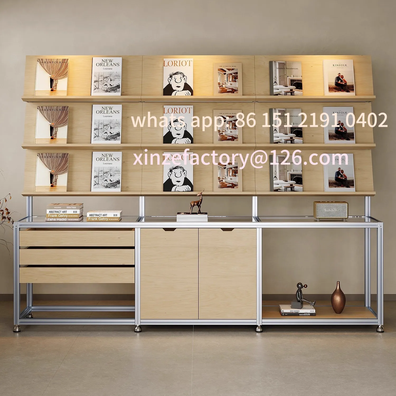 

Customizable Display Cabinet Glass Multi-layer Shelf Bucket Cabinet Aluminum Shelf Floor Storage Rack