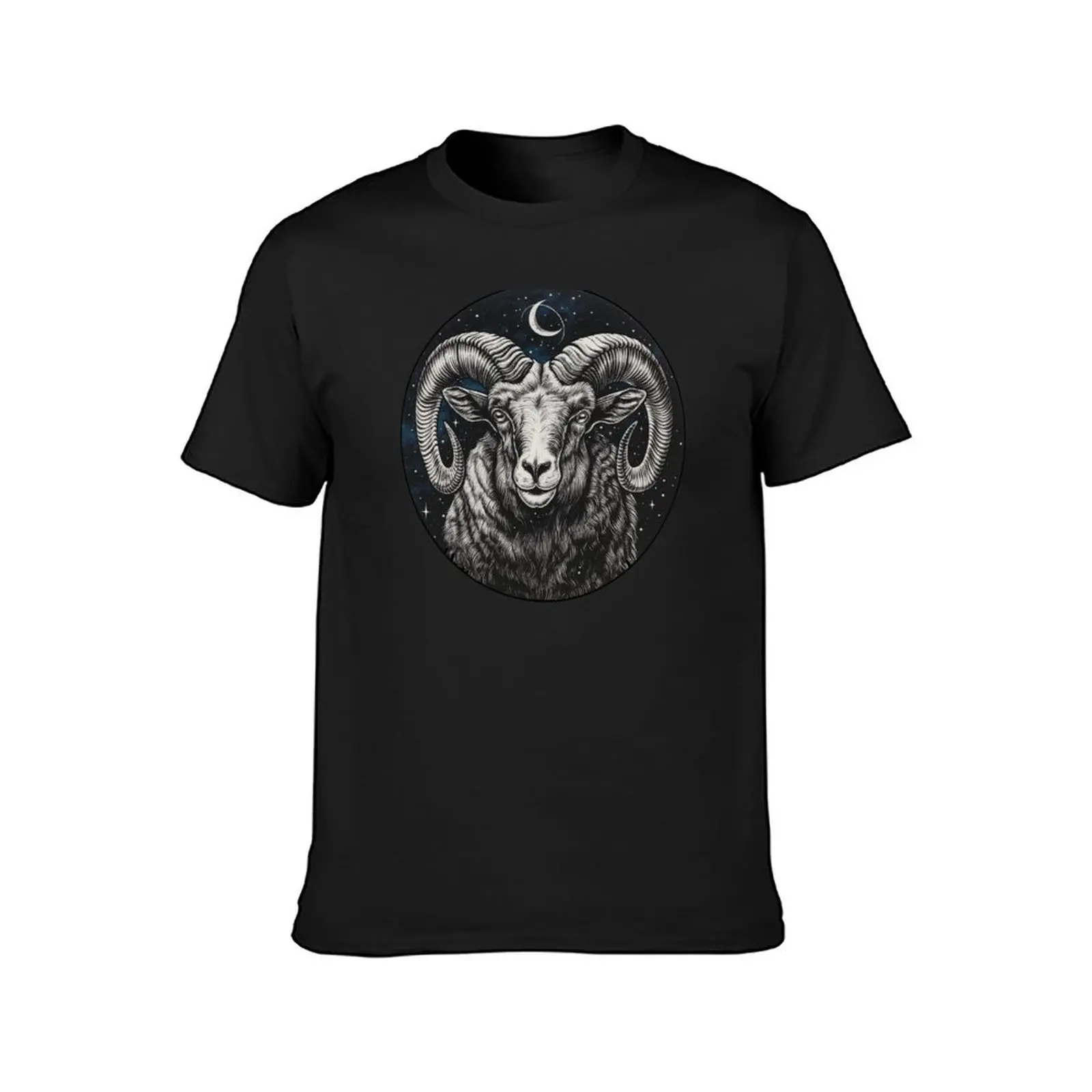 Aries The Ram T-Shirt anime shirts graphic tee summer top vintage graphic tee slim fit t shirts for men