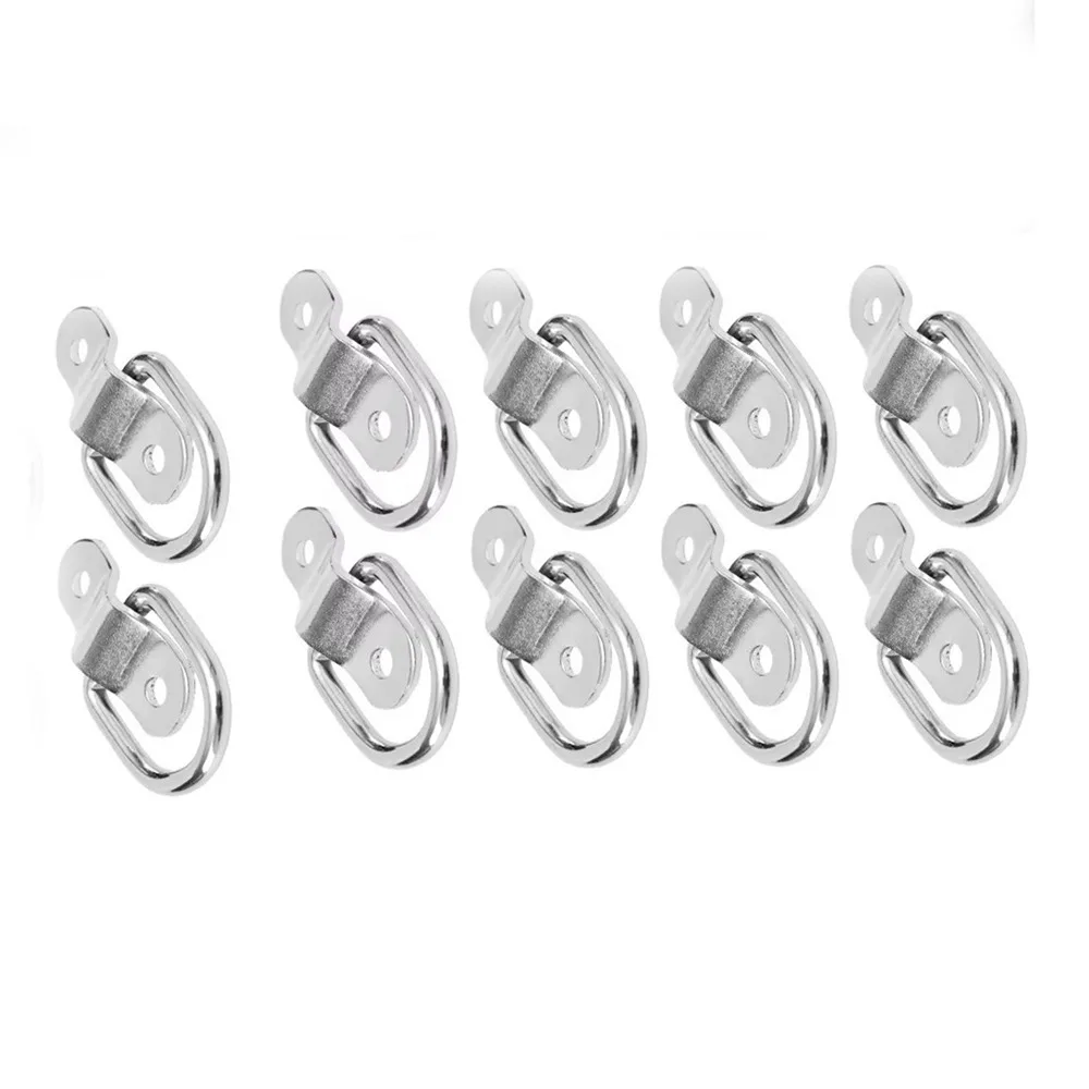 

10Pcs Heavy Duty D Ring Tie Down D Type Multi Purpose Fastener Ring Universal Fit Fastener Cargo Tie Down Ring Trailer Use