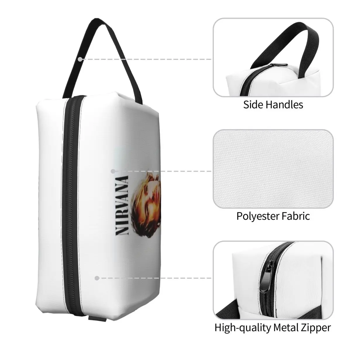 حقيبة مكياج مضحكة من أوين ويلسون، منظم مستحضرات التجميل، مجموعة أدوات التخزين، حقيبة مستحضرات التجميل للنساء، مقلمة للسفر