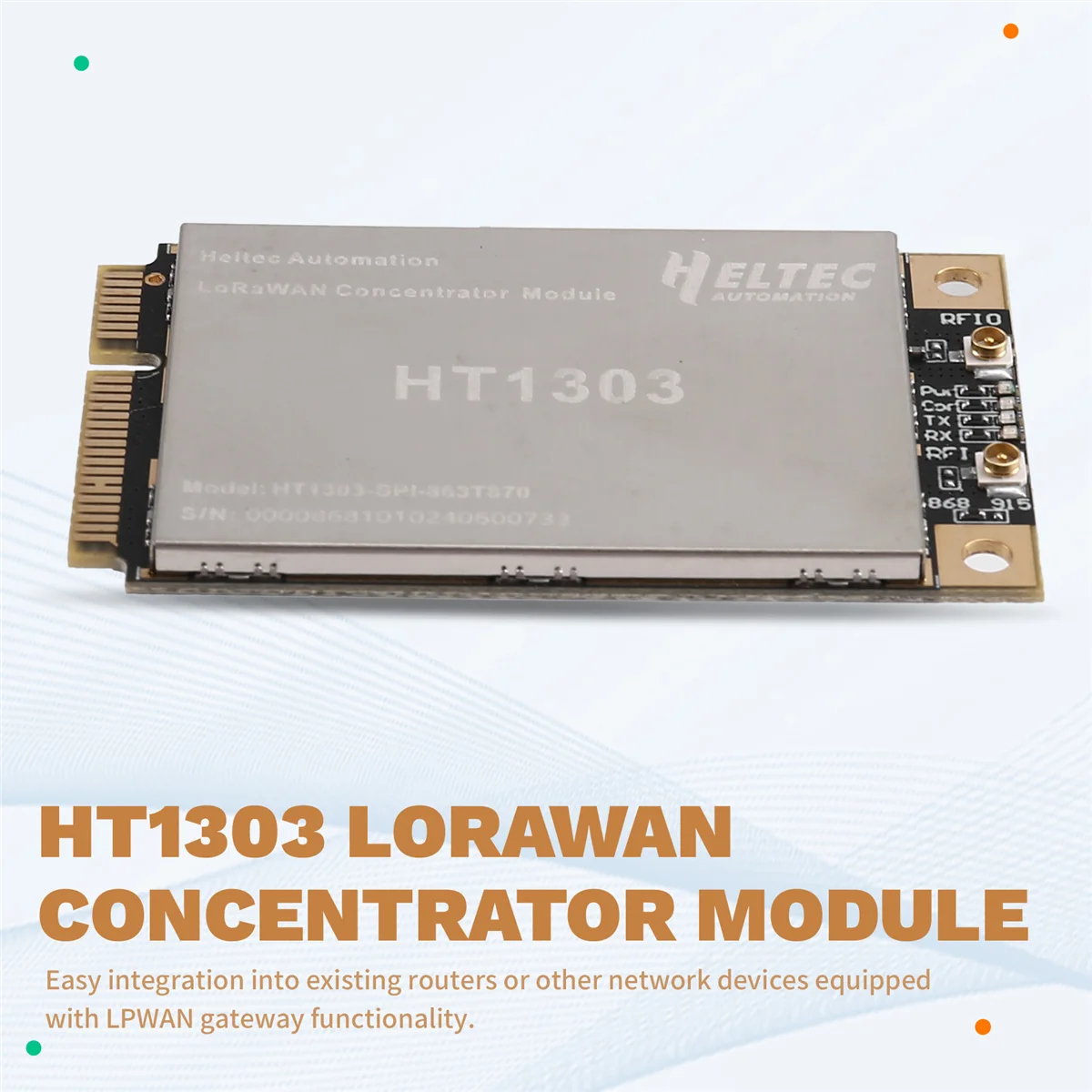 

M85K HT1303 LoRaWAN Concentrator Module SX1302 SX1250 Chip LoRa Gateway Base Station Module 868MHz SPI Version