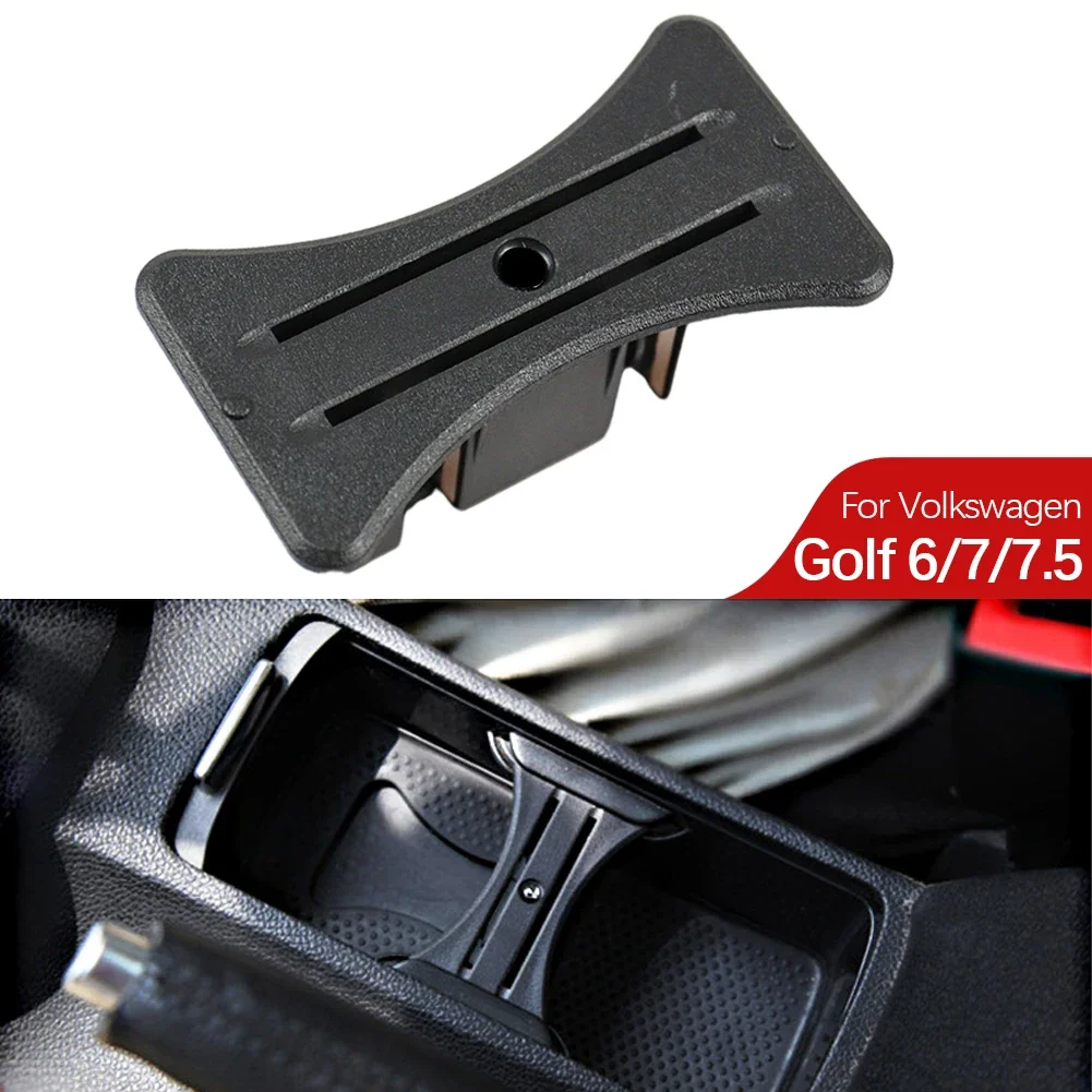 Black Car Cup Drink Card Holder Coins Slot Centre Console Auto Gap Organizer Stowing Tidying For VW Golf MK6 GTI R20 2008-2012