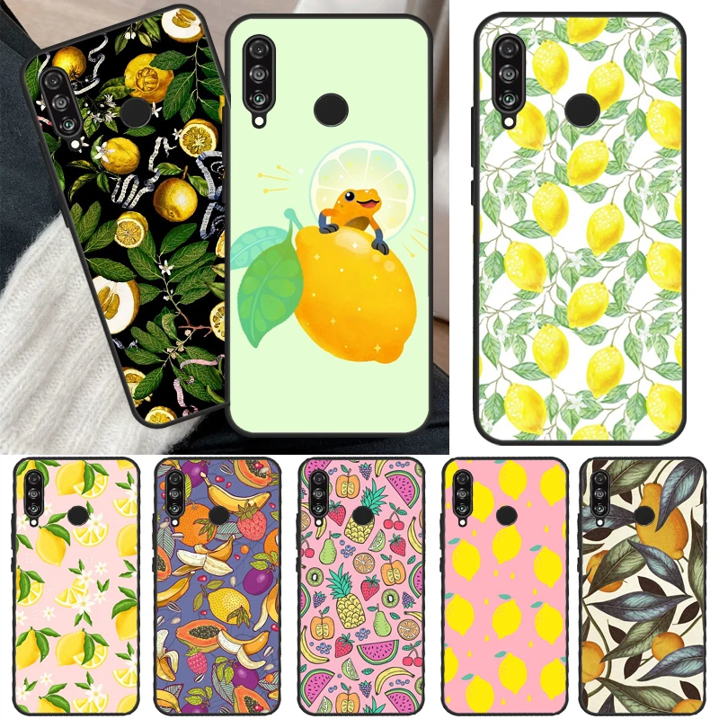 Tropical Summer Fruit Lemon Case For Huawei P40 Lite P20 P50 P30 Pro P Smart Z 2019 Nova 5T Cover For Honor 50 Case