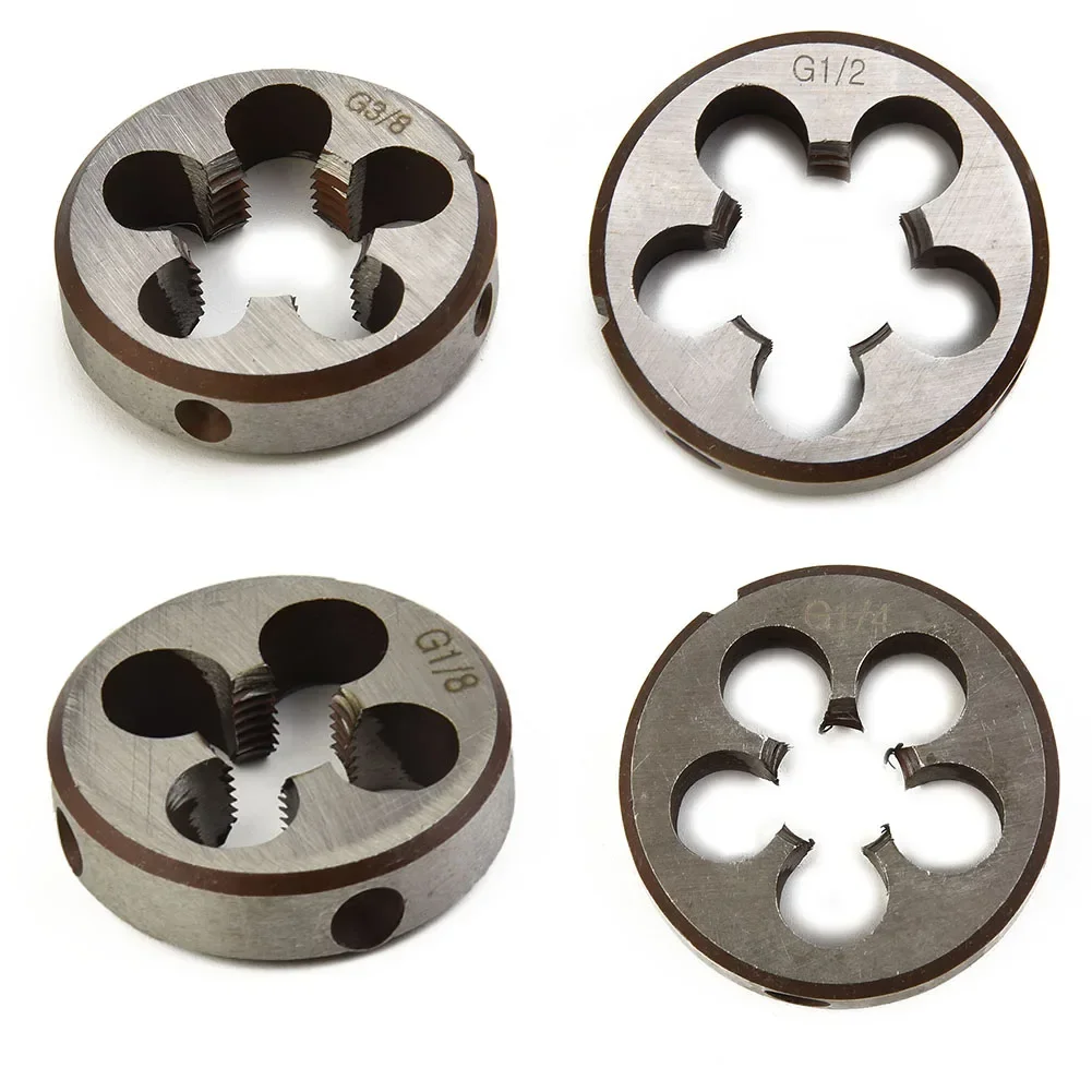 HSS-Pipe Thread Round Dies 1/8 1/4 3/8 1/2 3/4 Inch High Speed Steel Pipes Thread Round Die Hand Tool Tap Die  Hand Tool