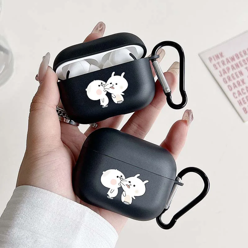 

Cute Cartoon Couple Rabbit Case for AirPods 1/2 3 4 Pro 2 and Pro Earphone Protecitve Case Gift for Birthdays Teens Boys Girls