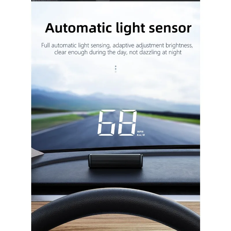 

Универсальный автомобильный HUD-дисплей (головной проектор) с GPS-спидометром, HD 1080P, монитор на приборной панели с отображением скорости в реальном времени, совместимость с навигацией
