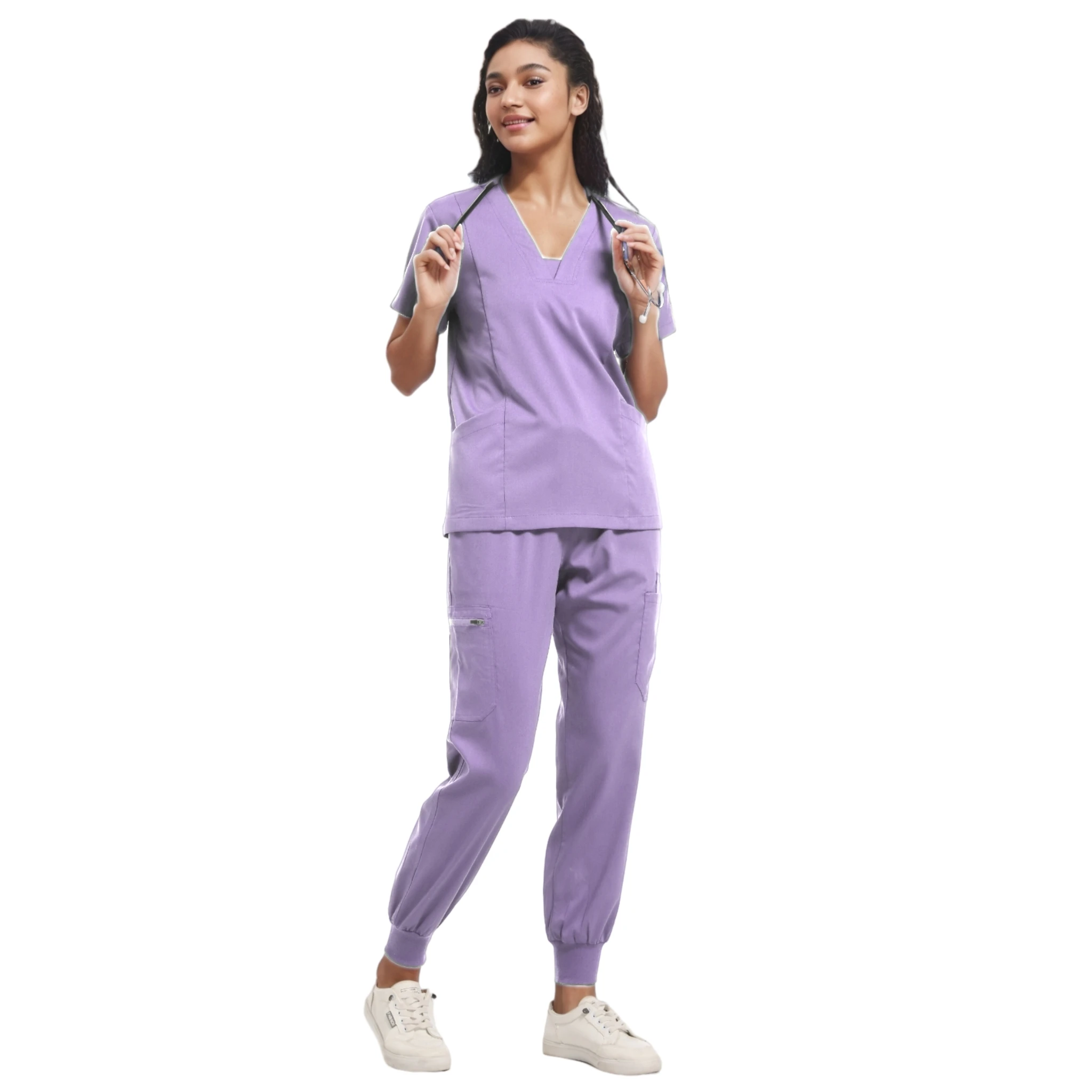 Scrubs Medical Uniform Short Sleeve Tops+Pants Nursing Uniform Women Pet Shop Doctor Hospital Clinic Surgery Workwear Scrub Sets