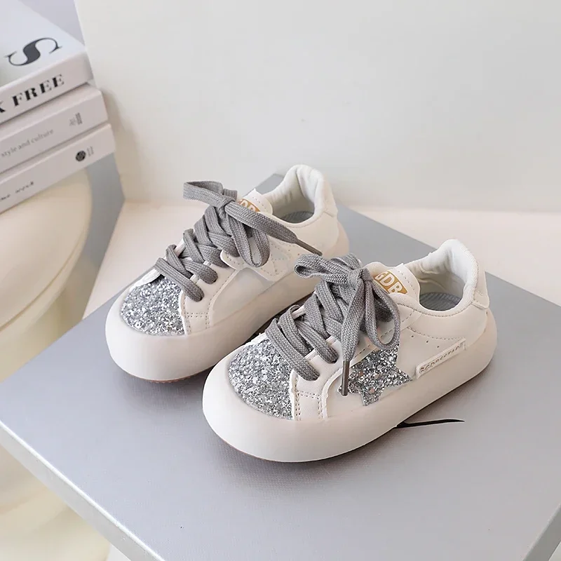 Sneakers Kids Summer New Boys Girls Sports Mesh Shoes Casual Board Shoes Leather Soft Soled Children Small White Shoes