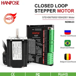 Hybrid Step-servo motor 4.0A 57EH56 57EH76A4001  NEMA23 Closed Loop Servo Driver CL57 57EH83 motor CNC Controller Kit