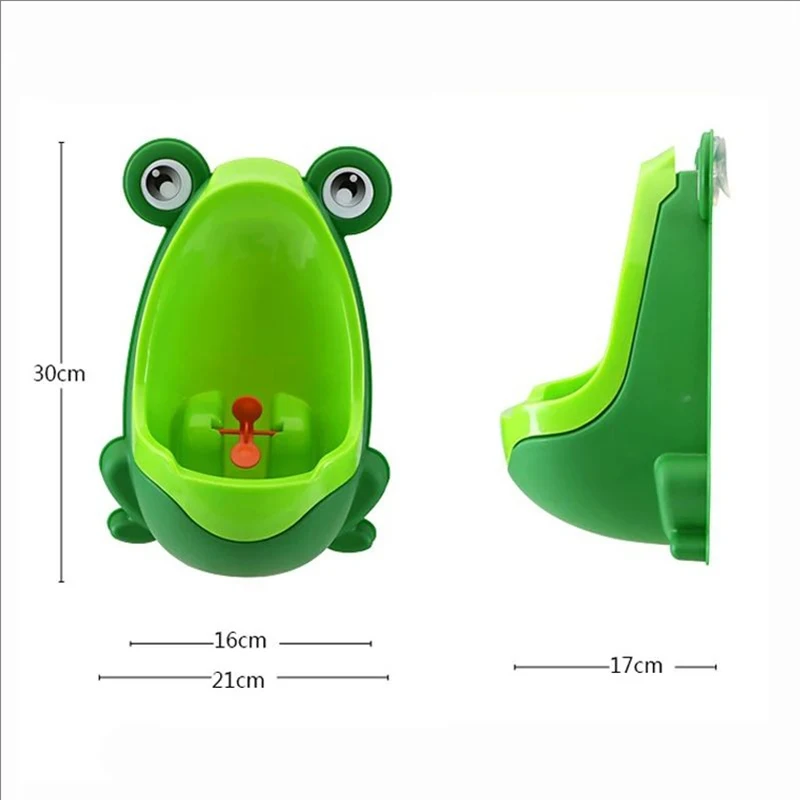 Travel Potty Cartoon Baby Toilet Kids Urinal Boy Wall-mounted Urinal Frog Shape Boy Standing Urinal Toilet Training Urinal