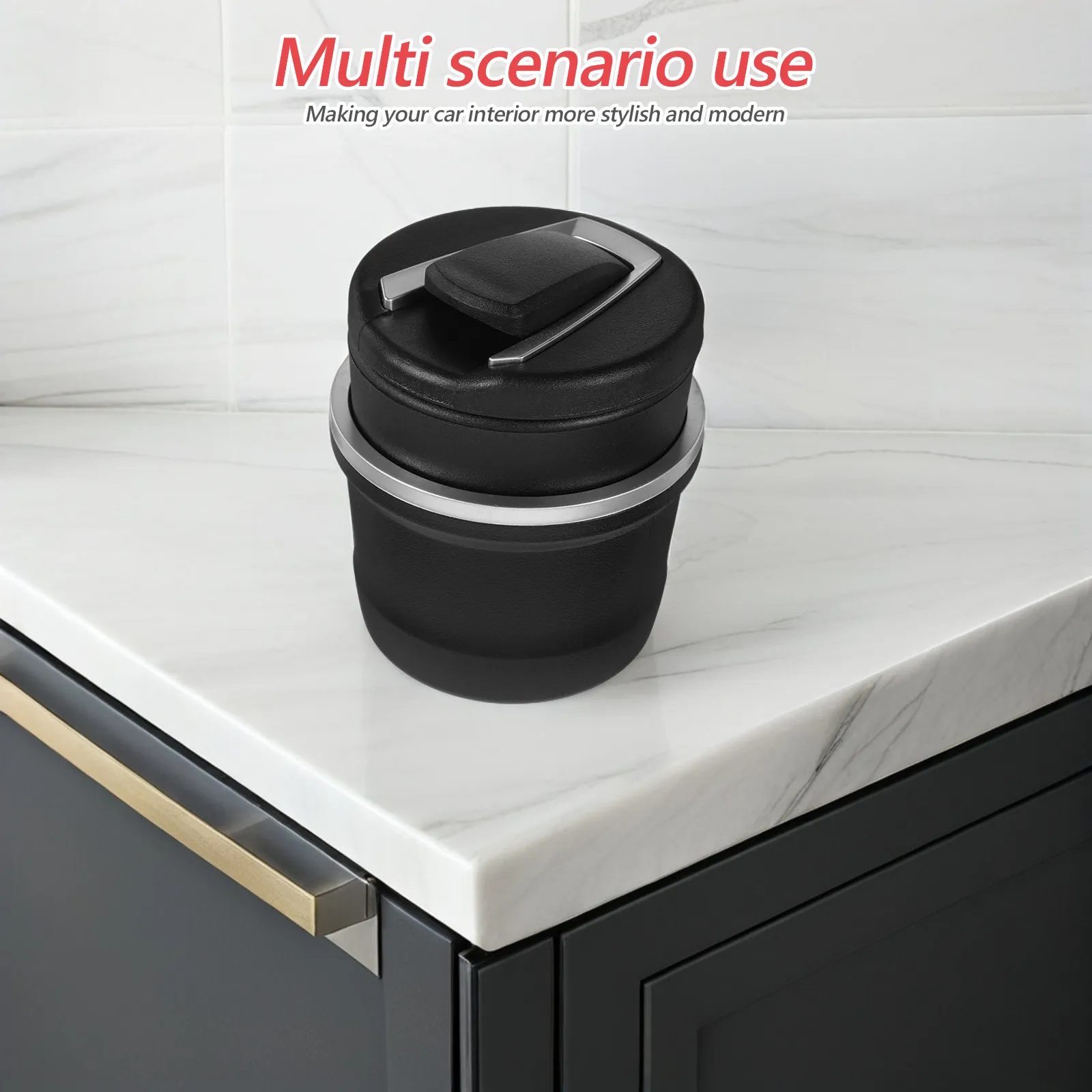 Car Ashtray with Lid – Durable Plastic Smoke Accessory for Taxi Drivers, Home & Office Use