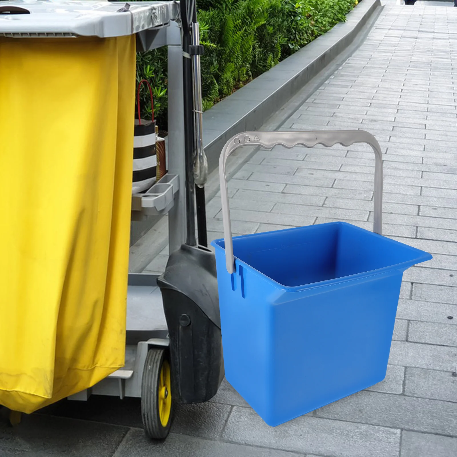 

Multi-Use Plastic Utility Bucket Spout Handle Car Trash Cleaning Large Rectangular Design Storage Transport Sorting Measurement