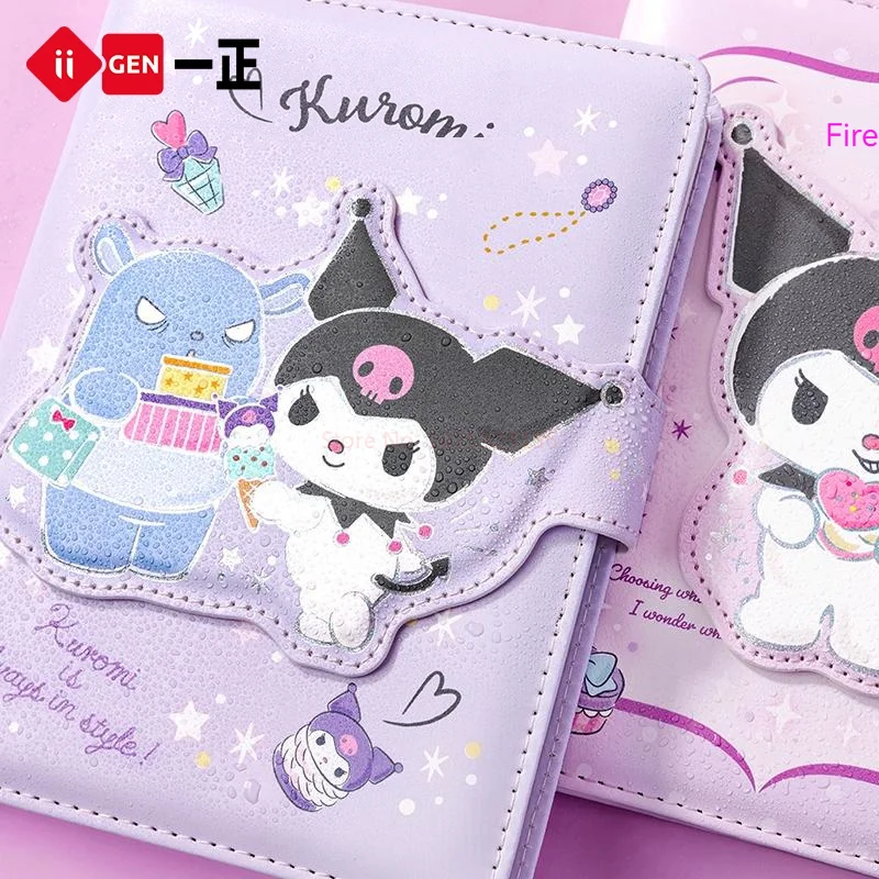 Imagem -05 - Sanrio Estacionário Notebook pu de Couro Kuromi Magnético dos Desenhos Animados Material de Aprendizagem do Escritório Bloco de Escrita Livro Diário para Estudantes