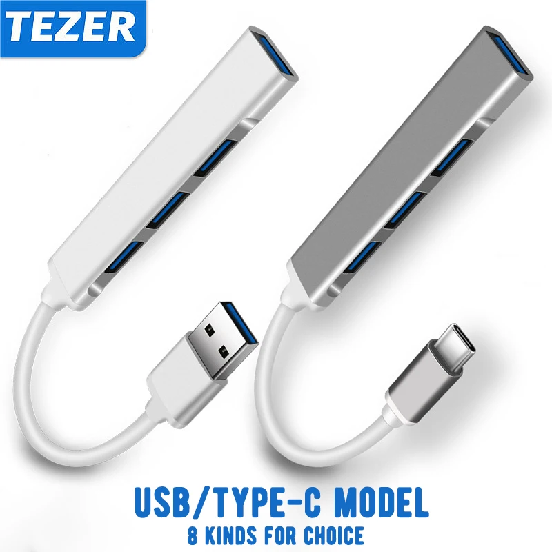 4 Ports USB Hub 3,0 Extender Typ C zu USB Splitter für Laptop Zubehör OTG Multi Docking Station für