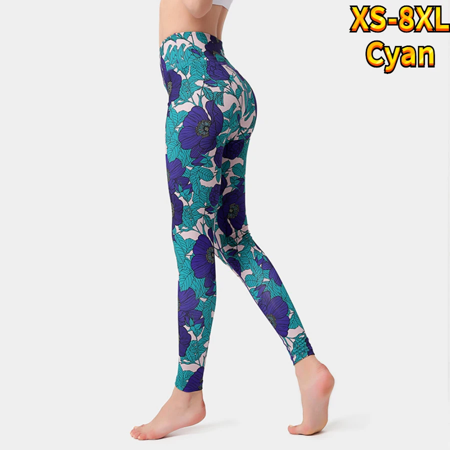 Women\'s Yoga Pants Seamless Floral Sports Leggings Fitness High Waist Leggings High Quality Breathable Fitness XS-8XL