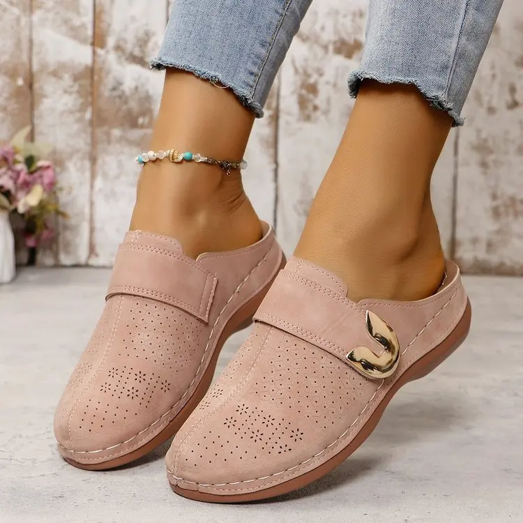 

2025 summer new arrival fashion women's flat shoes,woman PU slippers